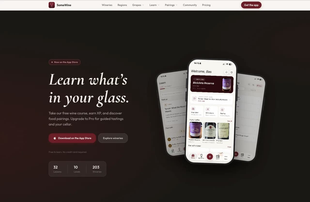 Screenshot van SomeWine