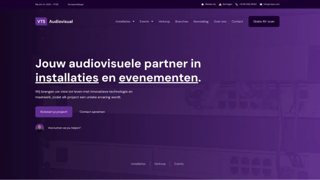 Screenshot van VTS Audiovisual