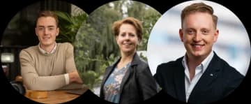 Drie klanten die Webframer beoordeelden